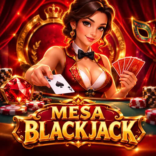 Mesa de blackjack ao vivo com cartas sendo distribuídas pelo crupiê