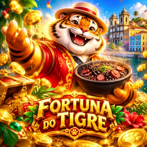 Capa do slot Fortune Tiger com o tigre dourado