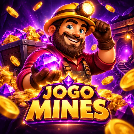 Capa do jogo Mines com grade de gemas